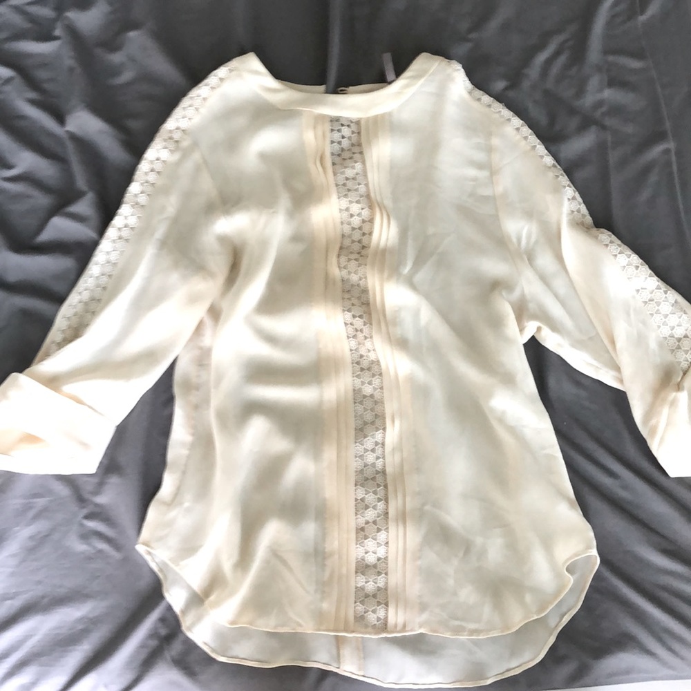 Halston Heritage 100% silk shirt size S